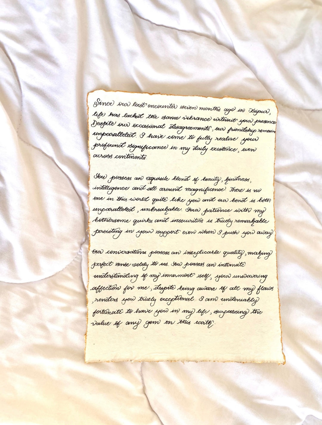 HANDWRITTEN LETTER IN CALLIGRAPHY