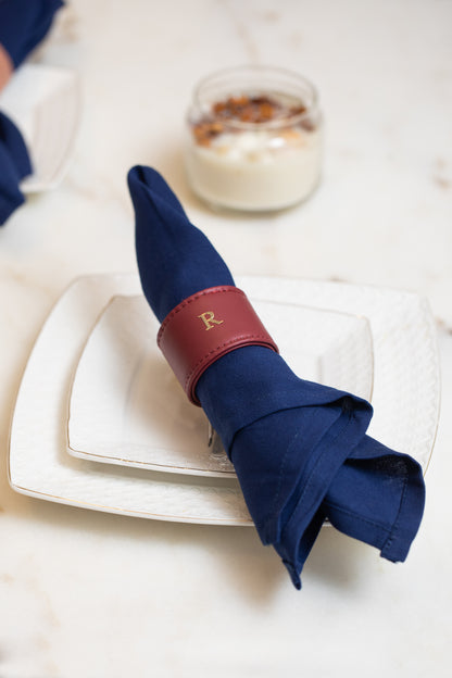 FAUX LEATHER NAPKIN HOLDER (Rings)